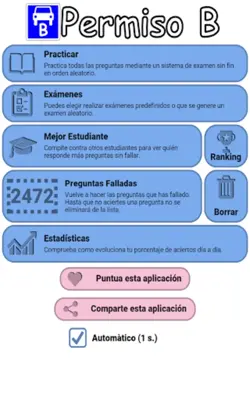 Examen coche B conducir España android App screenshot 6